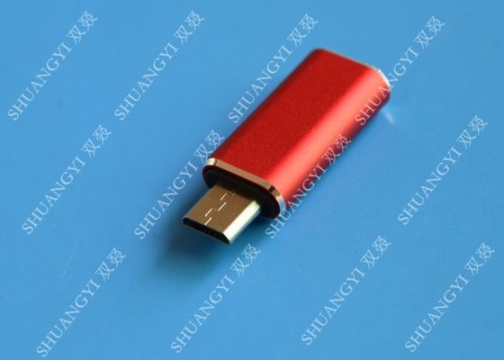 China Rot USB 3.1 Typ C Stecker auf Micro USB 5 Pin Micro USB schlank für Handy fournisseur