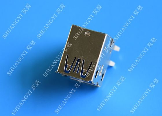 China Doppelschichten weibliche USB-Mikroverbindungsstück-Art ein rechtwinkliges 8 Pin-BAD Jack fournisseur
