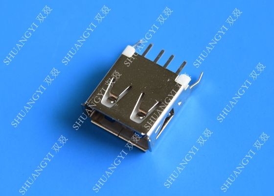 China Gerade Lötmittel-Art USB ein Steckerbuchse-Verbindungsstück-Jack-Silber-Ton fournisseur