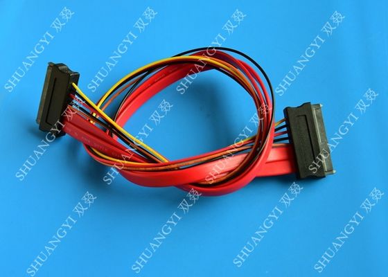 China Rotes SATA-Daten-Kabel Slimline SATA zu weiblichem/männlichem Adapter SATAs mit Energie fournisseur